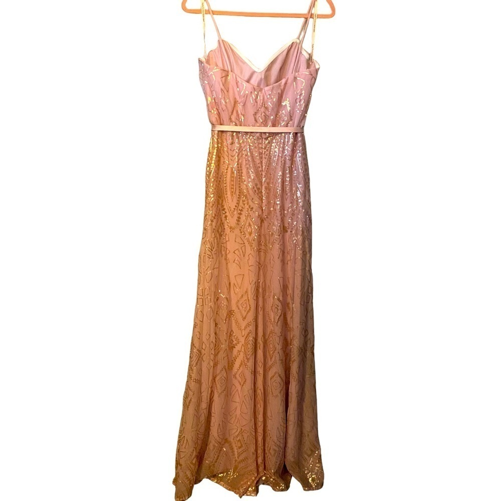 Angelina Faccenda by Madeline Gardner Formal Sequined Dress sz US Women 12 - Picture 3 of 7